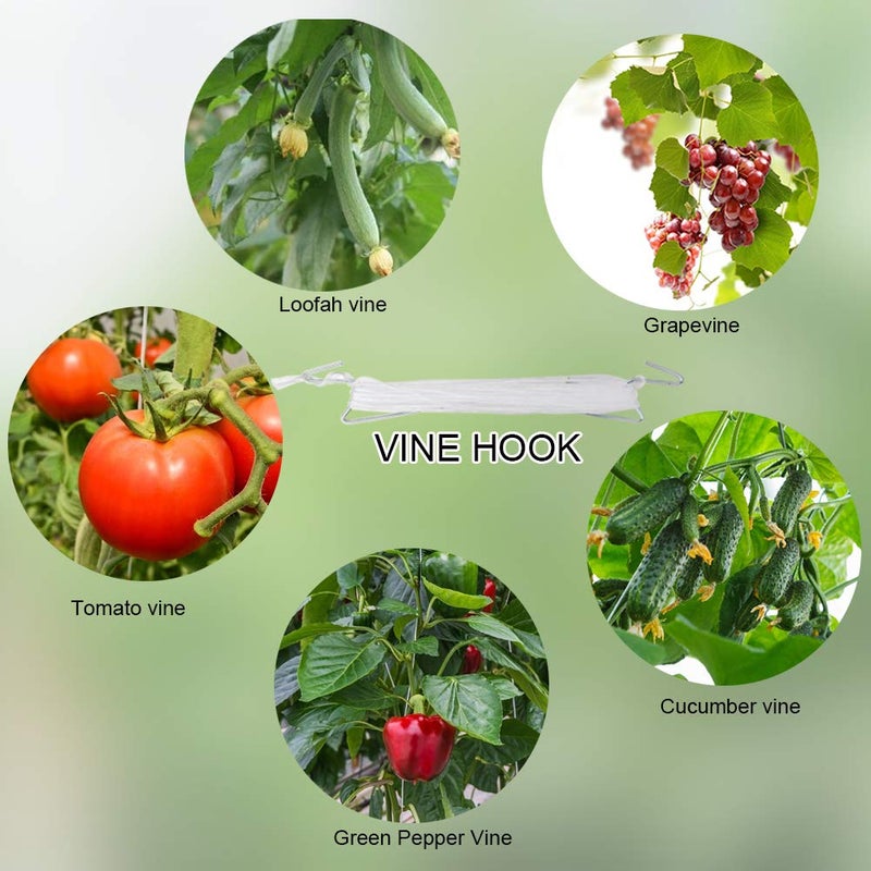 DAMEING Plant Climbing Hooks, Tomato Support J Hook Garden Hooks to Prevent Tomatoes from Pinching or Falling Off (20Pcs) - Image 4